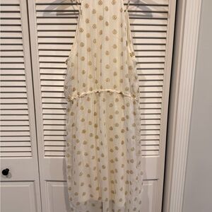 Lucky Brand Cream and Gold Women's Dress